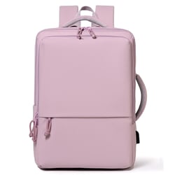 Sac À Dos Ordinateur Grande Capacité Imperméable Avec Port USB Noir Rose 2 YONIS