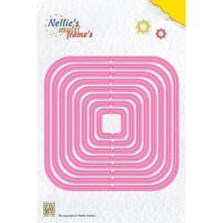 Gabarit de découpe pour machine - Nellie's Choice - Carré Tournant - 10,6 x 10,6 cm