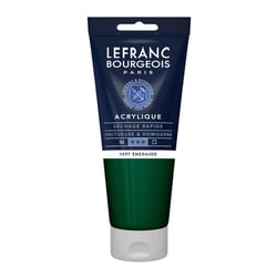 Peinture acrylique - Vert émeraude - 529 - Fine - Lefranc Bourgeois - Tube 200ml