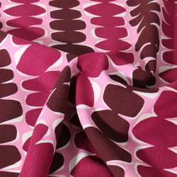 Tissu Viscose EcoVero Totem Graphique sur fond Rose