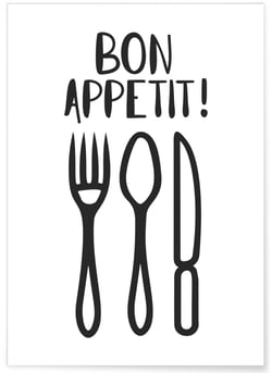 Affiche Bon Appétit | A3 : 29,7x42cm