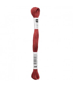 Fil à broder mouliné Uni - Rico Design 266 Rouge
