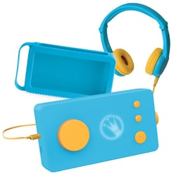 Lunii - Ma Fabrique à Histoires Bleue avec son Casque assorti Bleu et sa Coque Bleue