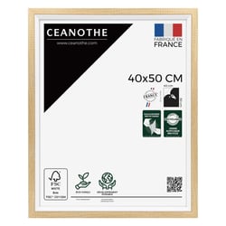 Cadre photo Actual bois blanc 40x50 cm