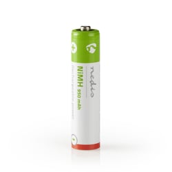 Nedis Pack de 4 Piles Rechargeables NiMH-AAA 1.2V DC 950mAh Préchargées