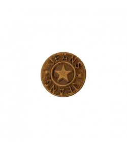 Bouton jeans métal pied étoile 18mm - Prym Laiton Antique orange