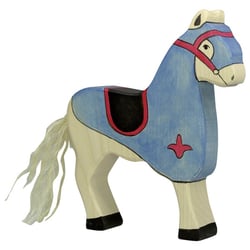 Figurine Cheval du chevalier bleu - Holztiger