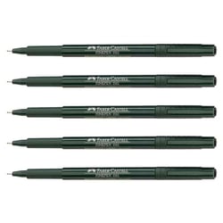 Lot de 5 stylos feutres extra-fins - FABER-CASTELL - Finepen 1511 - 0,4 mm - Noir