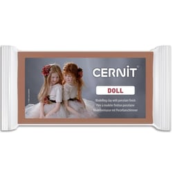Pâte polymère - A cuire - Pâte à modeler - Finition porcelaine - Caramel - Bloc de 500g - Cernit - Doll collection