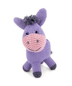 Kit de crochet Gründl Eddy l’Âne – Créez votre âne amigurumi en 100 % coton Violet