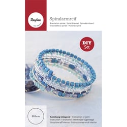 Kit Bracelet en spirale 6 cm bleu