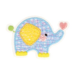 Lot de 3 écussons thermocollants joli monde de la nature éléphant 4x3cm