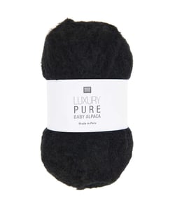 Pelote exceptionnelle LUXURY PURE BABY ALPACA - Rico Design - Le fil 100 % alpaga bébé pour un tricot haut de gamme 09 Noir