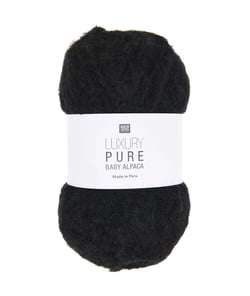 Pelote exceptionnelle LUXURY PURE BABY ALPACA - Rico Design - Le fil 100 % alpaga bébé pour un tricot haut de gamme 09 Noir
