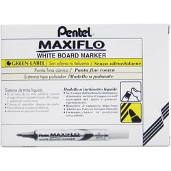 Lot de 12 marqueurs tableaux blancs MAXIFLO - Pointe conique 1,6 mm - PENTEL - Jaune