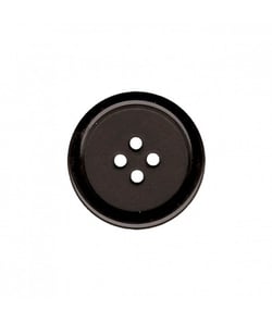 Carte de 4 boutons rebord 4 trous 15mm - Prym Noir