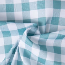 Tissu Polyester Rayures Céladon sur fond Blanc