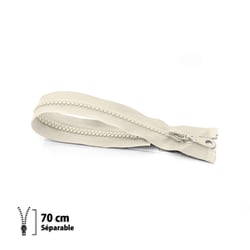 Fermeture éclair Z54 - moulée 6mm Séparable - 70 cm