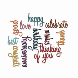 Matrices de découpe - Mots de célébration - 13 dies Thinlits - Tim Holtz - Sizzix