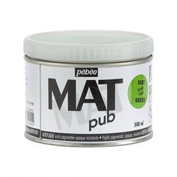 Peinture acrylique - Extra mate - Vert lumière - Pébéo - Mat Pub - 500ml