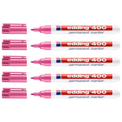 Marqueur permanent pointe fine 1 mm - EDDING - Rose - Lot de 5
