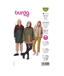 Patron Burda 5941 - Veste sportive & manteau classique du 36 au 50 (FR) taille n°FR 36-50