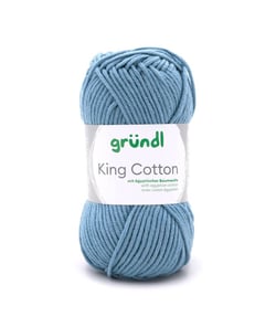 Pelote de Coton à tricoter KING COTTON - Grundl 37 Bleu