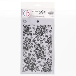 Pochoir plastique souple réutilisable 24 x 14.5 cm Ciao Bella ROSEBUSH 85