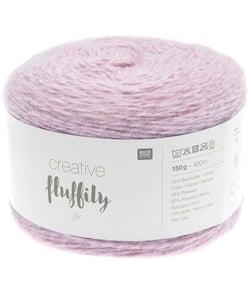 Coton à tricoter Creative FLUFFILY - 150 GR - Rico Design 15 Rose Orchidée