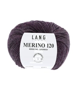 Pelote de laine à tricoter MERINO 120 - Lang Yarns Violet (480)