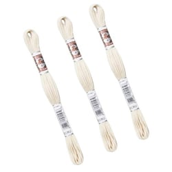 Lot de 3 échevettes 10m DMC Fil retors mat canevas tapisserie 100% coton écru