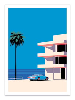 Affiche 30 x 40 cm - Seaview parking - Vistas Studio