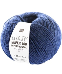 Pelote de laine Luxury Super 100 superfine wool dk - Rico Design 10 Bleu