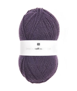 Fil de laine à tricoter Creative Soft Wool Aran - 100GR - Rico Design 031 Violet Prune