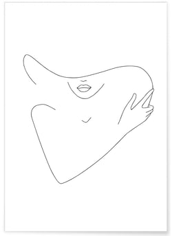 Affiche Line Art Face | A3 : 29,7x42cm
