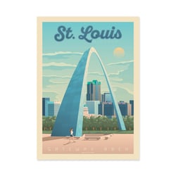 Affiche 30x40 cm - Saint Louis - Olahoop Travel Posters