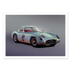 Affiche 50x70 cm - Mercedes-Benz 300 SLR - Artmoric
