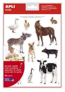 P.GOMMETES ENL ANIMAUX FERME 12F