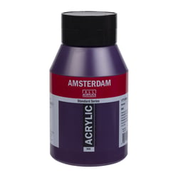 Bouteille 1000 ml - Peinture acrylique Amsterdam Standard Series - Violet Bleuâtre Permanent 568 - Semi-transparente.
