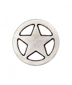 Bouton Étoile métal à queue 18mm - Prym Argent Antique gris