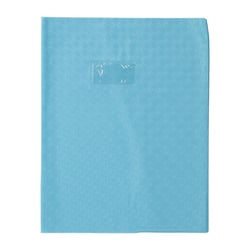 Protège-cahier - Bleu clair - 24x32cm - Grand cahier - Plastique souple - Porte-étiquette