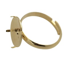 SACHET DE 3 MONTURES DE BAGUE PICOT DOREE