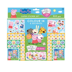 Set 500 Pièces Peppa Pig - Stickers & Coloriage