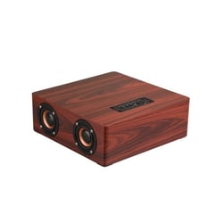 Enceinte Bluetooth Bois Puissante Autonomie Élevée Son Parfait Rouge YONIS
