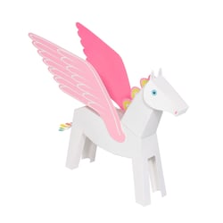 PÉGASE BLANC ET ROSE