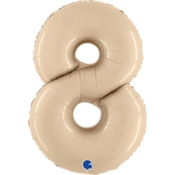 Ballon Géant Chiffre 8 Satin Cream (102 cm)