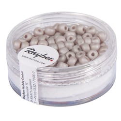 Silk - Bead Rocailles en verre, 4mm ø, brun taupe, Boîte 120 pièces