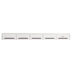 Graphoplex - Règle de coupe bord acier anti-glisse quadrillée 50cm