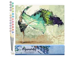 Peinture par Numéro Figured'Art - Ballerine Moderne - Kit de Loisir Créatif DIY Numéro d'Art Complet - 40x50cm sans châssis en bois