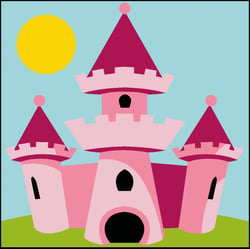 Kit Canevas Soudan Chateau de Princesse 20x20 cm
